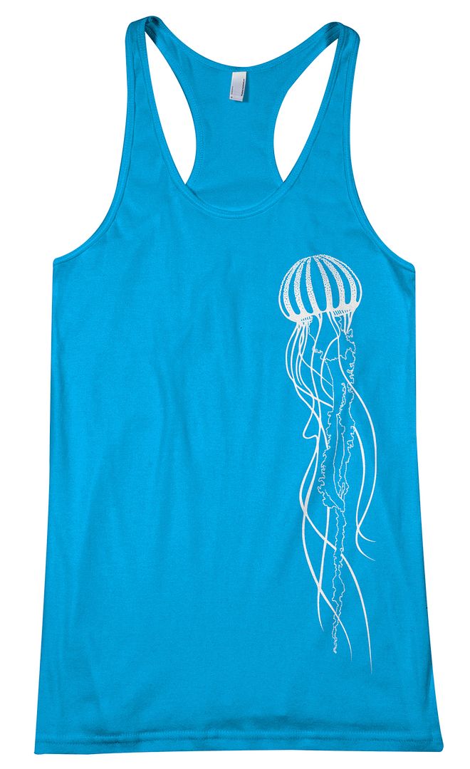 Threadrock Women's Deep Sea Jelly Racerback Tank Top